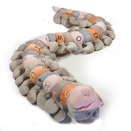 Pastel Pink and Orange Alphabet Caterpillar