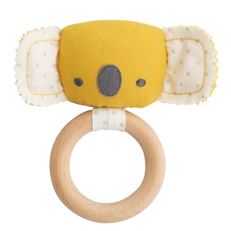 Alimrose Teether Koala Rattle Butterscotch
