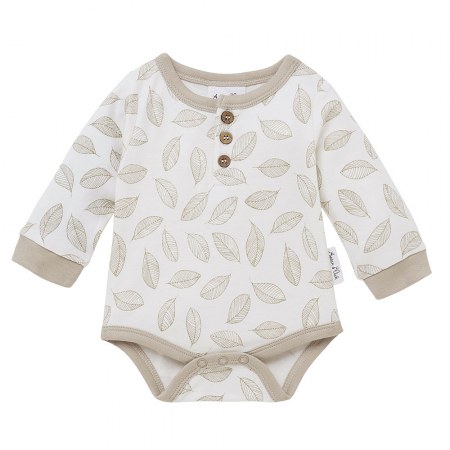 Aster & Oak Leaf Drop Henley Onesie