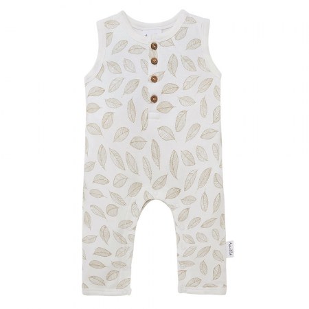Aster & Oak Leaf Drop Henley Romper