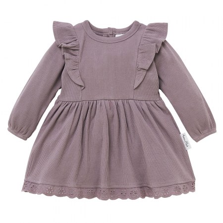 Aster & Oak Elderberry Ruffle Dress