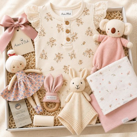 Aster & Oak Baby Girl Gift Hamper