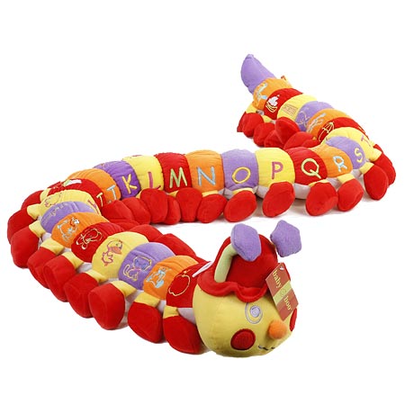 Alphabet Caterpillar in Red and Orange