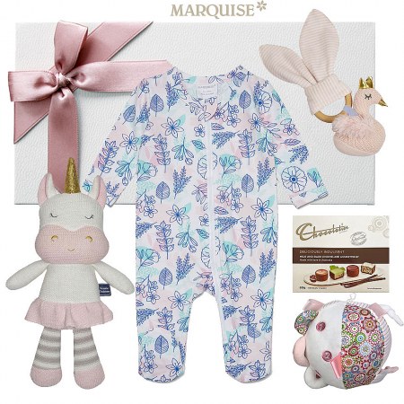 Marquise Girls Leaf Romper & Bib