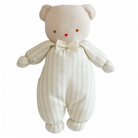 Alimrose Baby Ted 25cm Sage Stripe
