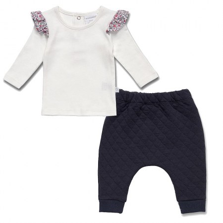 Marquise Girls Frilled Top and Quilted Pants
