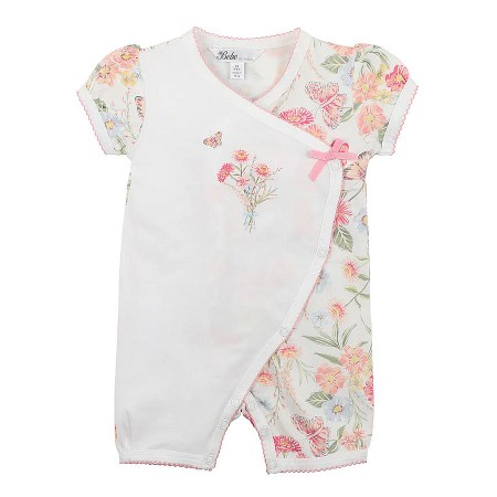 Bébé Annie Floral Wrap Romper