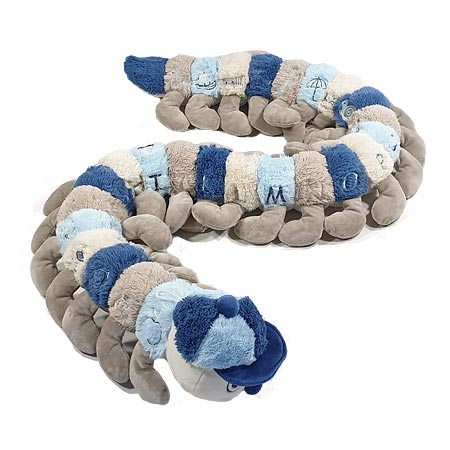 Fluffy Blue Alphabet Caterpillar