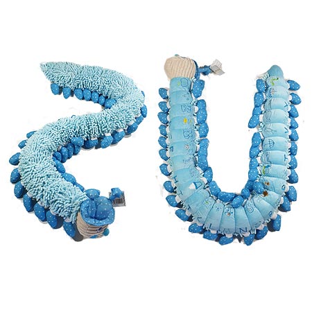 Shaggy Blue Alphabet Caterpillar