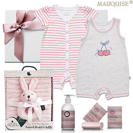 Marquise Cherry & Stripe Baby Hamper