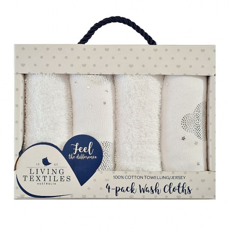 Silver Clouds Face Washer Set