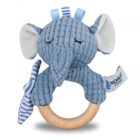Snuggle Buddy Trunks Wooden Ring Rattle
