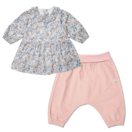 Marquise Enchanted Long Sleeve Poplin Dress & Pants