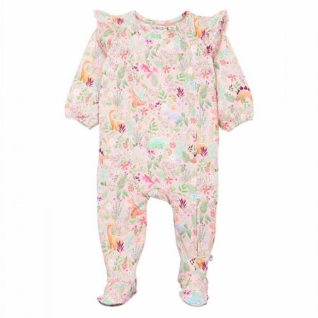 Fox & Finch Florasaurus Zip Onesie