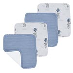 Living Textiles Navy Face Washers 4 Pack