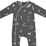 Emotion & Kids Charcoal Long Sleeve Bodysuit