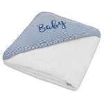 Living Textiles Navy Striped Hooded Towel