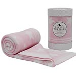 Knitted Jacquard Star Blanket Pink