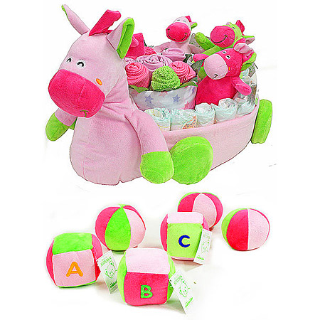 Giraffe Boat Nappy Cake