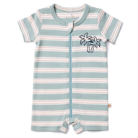 Marquise Endless Summer Striped Zip Romper