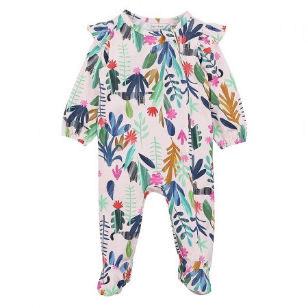 Fox & Finch Jungle Cat Zip Onesie
