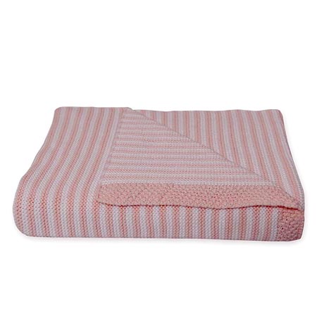 Bassinet Knitted Blanket in Pink