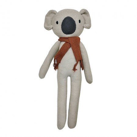 Knitted Koala Plush Toy with Rattle