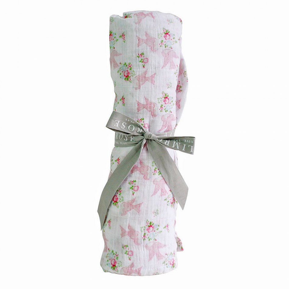 Alimrose Muslin Cotton Swaddle Sweet Birds My Baby Gifts