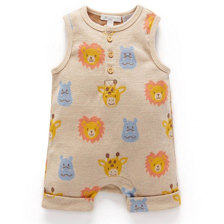 Purebaby Happy Faces Jacquard Onesie