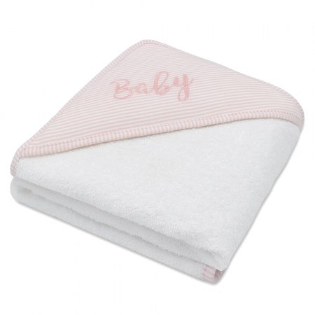 Blush Stripe Hooded Towel