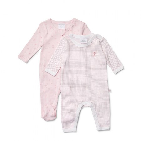 Marquise Girls Growsuit Fairy Pink 2 Pack