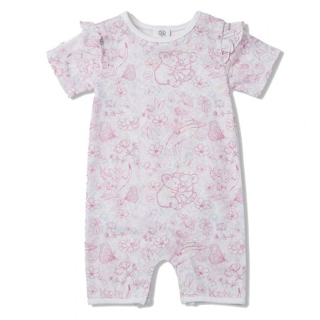 May Gibbs Rose Frill Romper - Fairy Floss