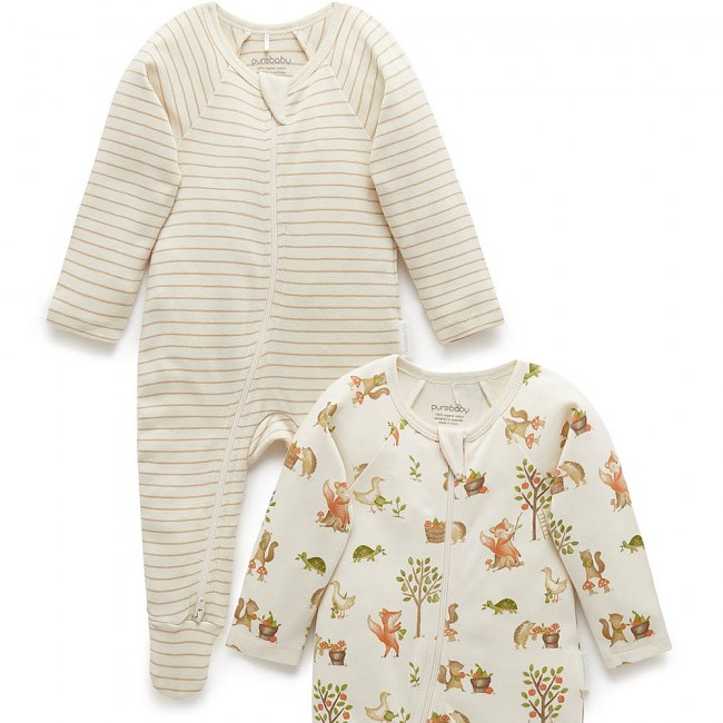 Purebaby Harvest Growsuits