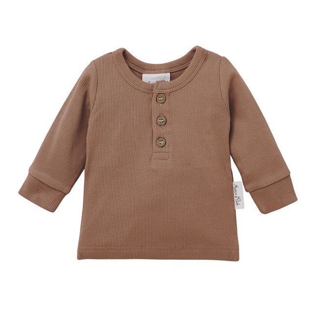 Aster & Oak Cocoa Rip Henley Tee