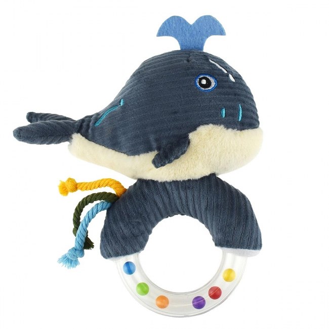 Snuggle Buddy Splashy Whale Ring Rattle