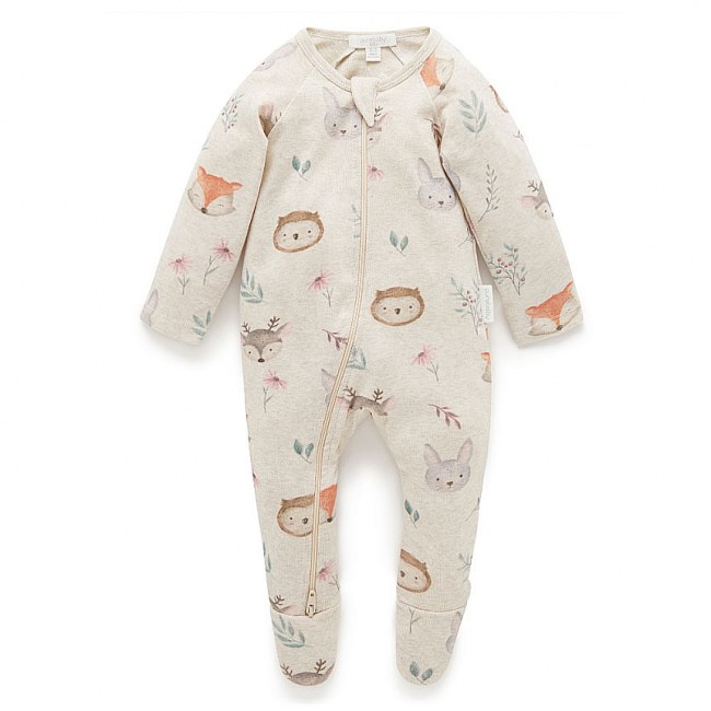 Purebaby Animal Zip Growsuit