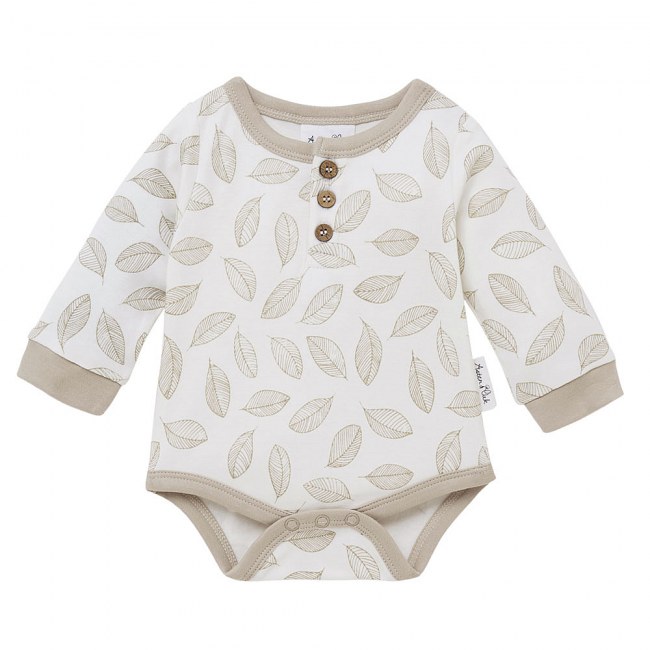 Aster & Oak Leaf Drop Henley Onesie