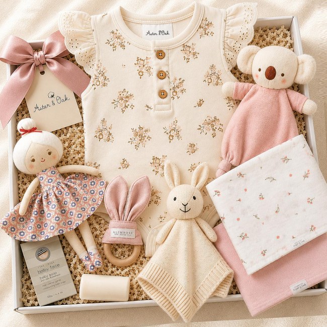 Aster & Oak Baby Girl Gift Hamper