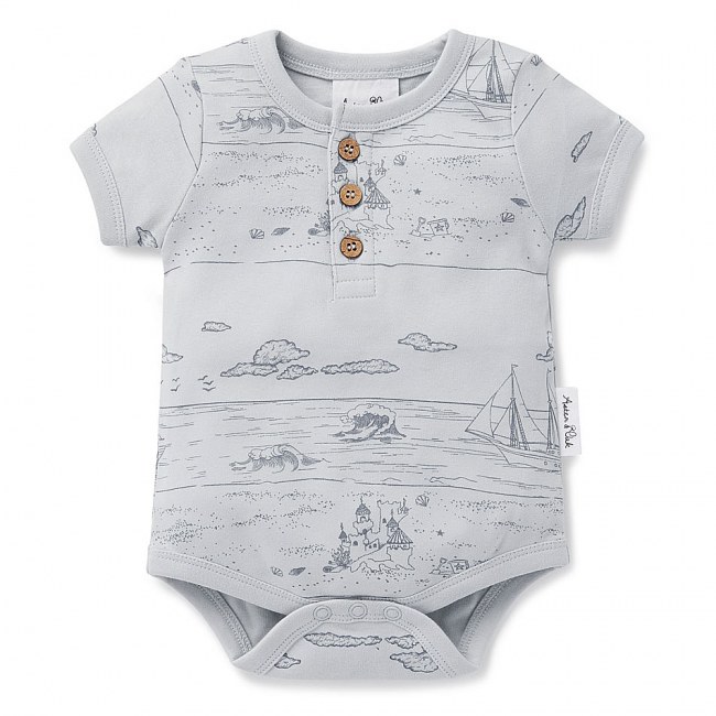 Aster & Oak Beach Day Henley Onesie
