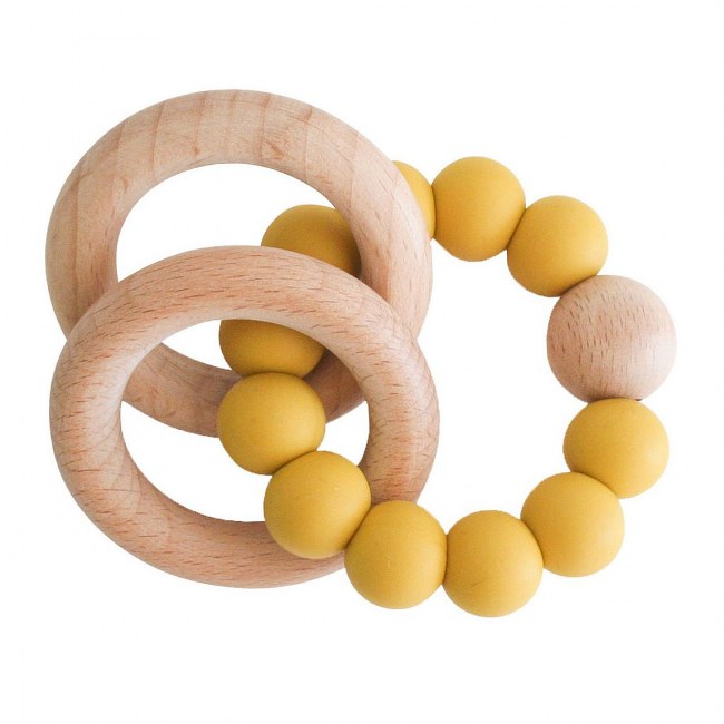Beechwood Teether Ring Set - Butterscotch
