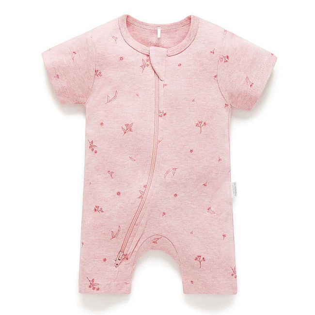 Purebaby Floral Zipsuit
