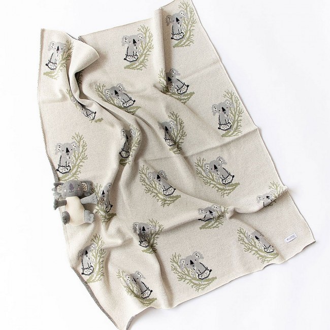 Clancy Koala Baby Blanket