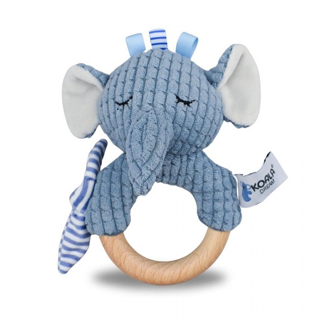 Snuggle Buddy Trunks Wooden Ring Rattle