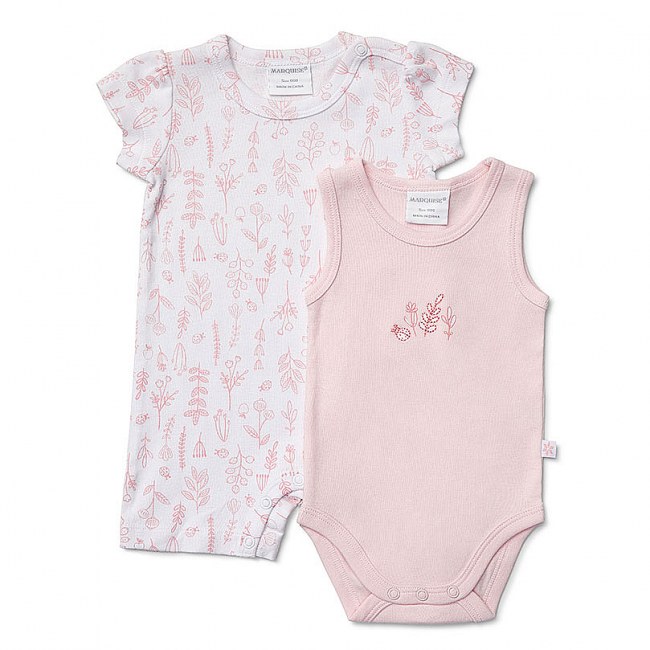 Marquise Girls Floral 2 Pack Rompers