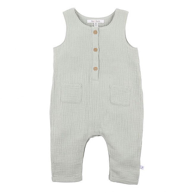 Fox & Finch Green Crinkle Pocket Romper