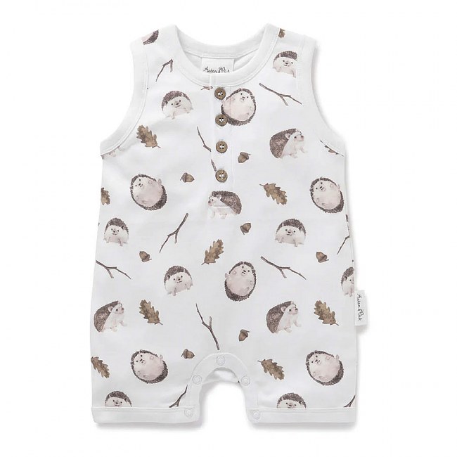 Aster & Oak Hedgehog Henley Romper