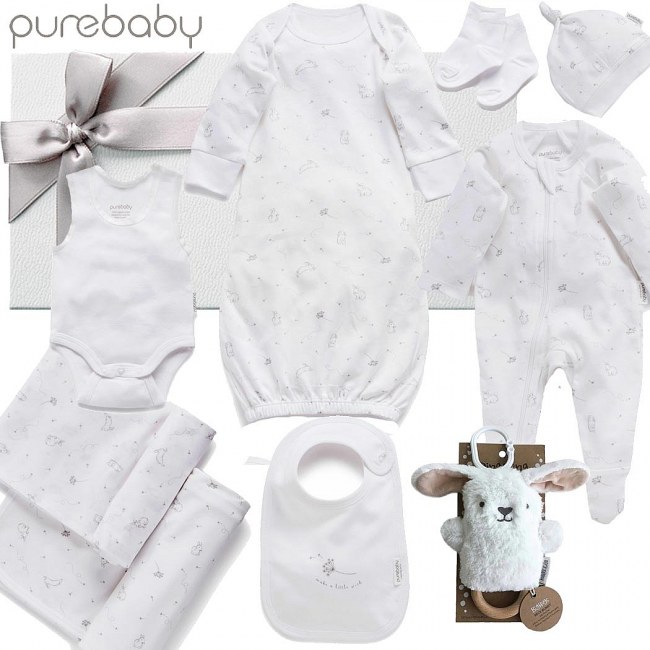 Purebaby Newborn 9 Piece Baby Gift Set