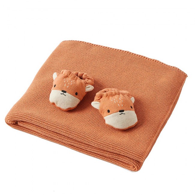 Jasper Fox Booties & Blanket Set