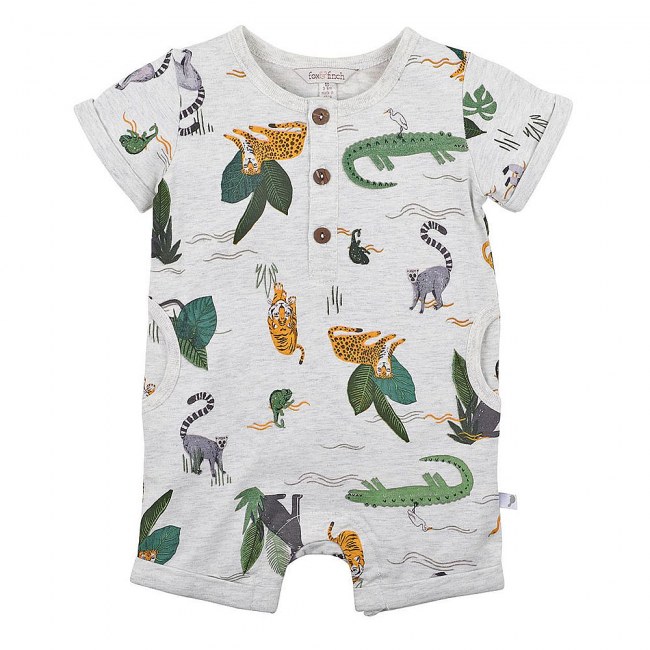 Fox & Finch S/S Jungle Print Romper