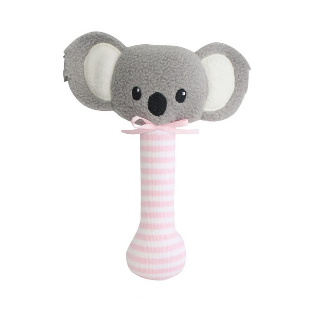 Baby Koala Stick Rattle Pink